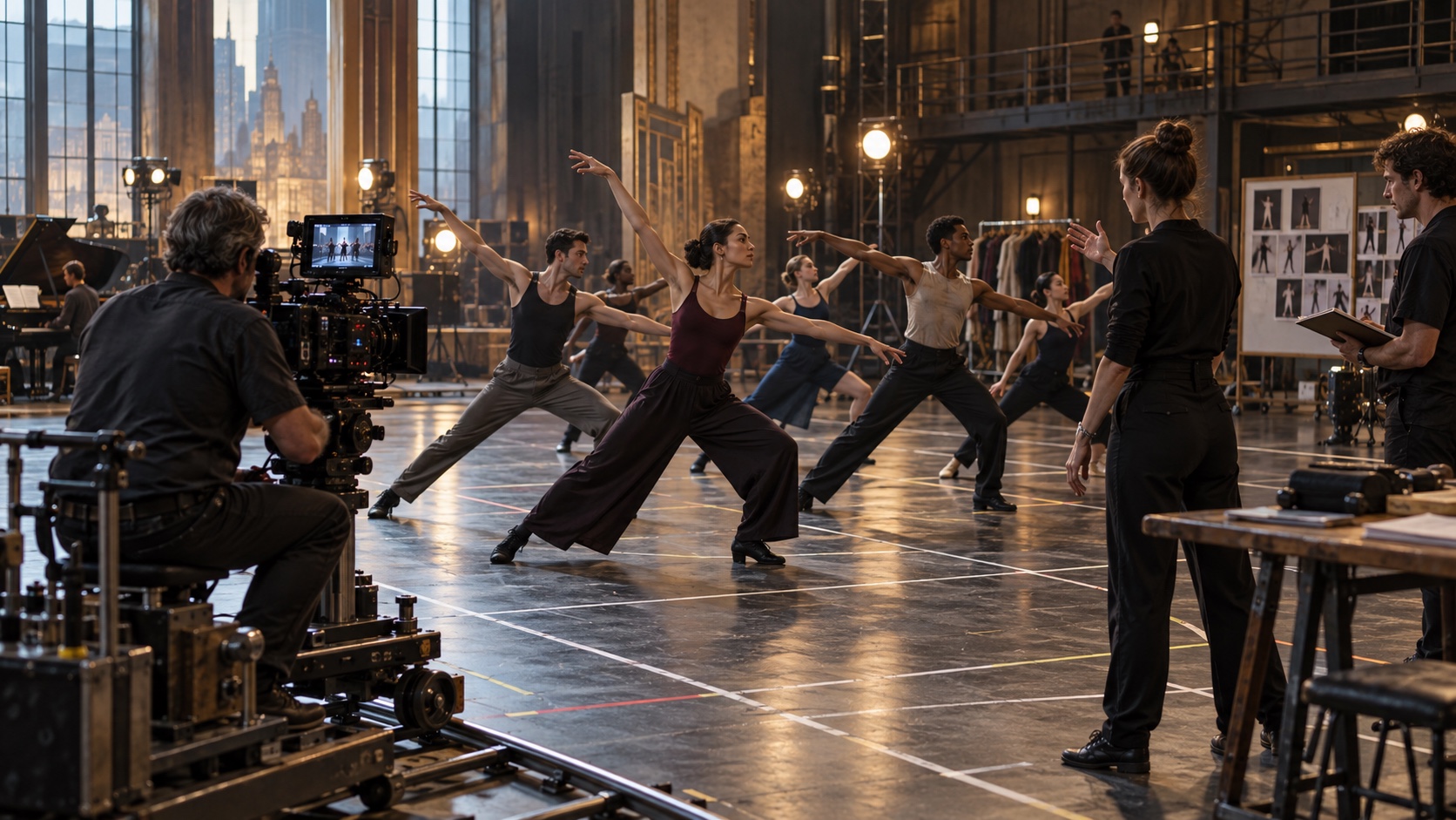 Cinematic department study showing the people, environment and working practice of Movement & Choreography