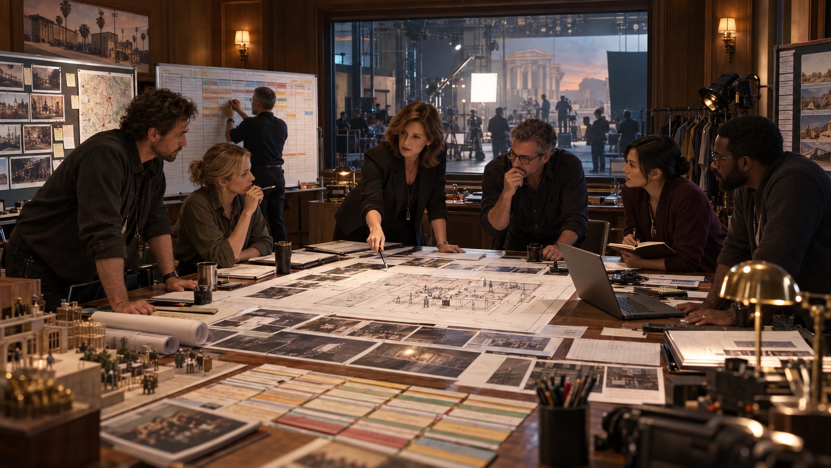 Cinematic production study for the Departments assembled stage