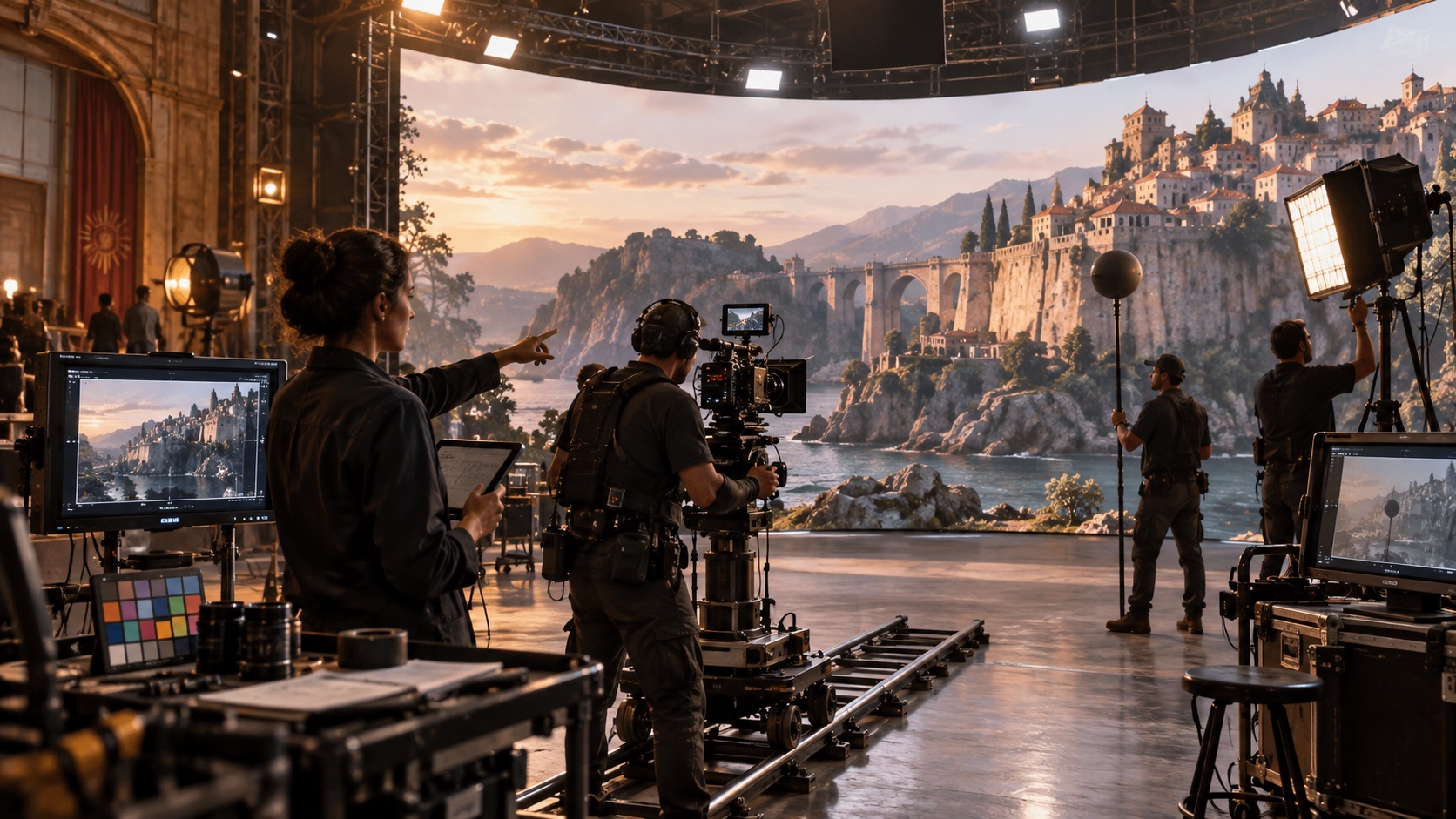 Cinematic department study showing the people, environment and working practice of Virtual Production