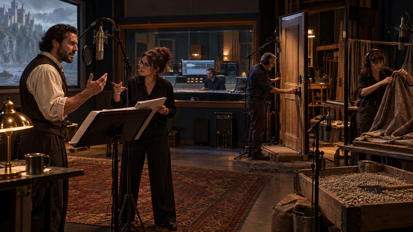 Cinematic department study showing the people, environment and working practice of Voice, Dialogue & Sound