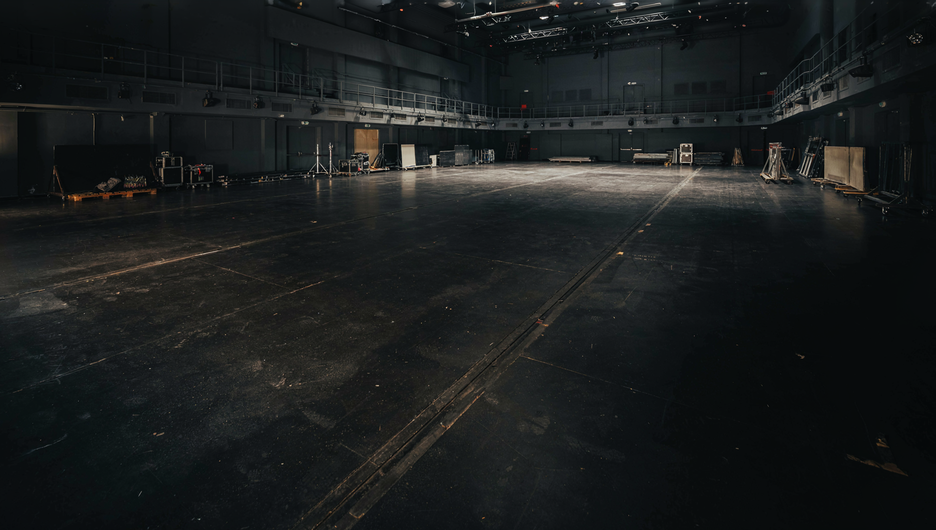 FM-SH-001 locked still authority: an empty cinematic production stage